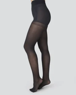 Collants 40 deniers en recyclé | noir "anna control top tights"