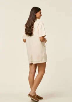 Combinaison denim léger en coton bio | etreinte - écru