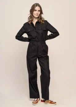 Combinaison en coton bio et tencel | noir 