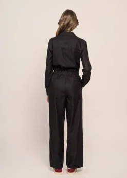 Combinaison en coton bio et tencel | noir 