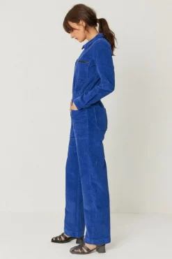 Combinaison en coton biologique | bleu "mono argi indigo blue"