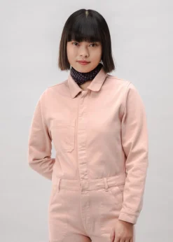 Combinaison en coton biologique | rose 