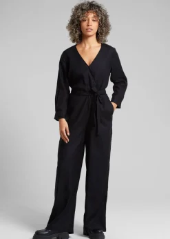 Combinaison longue en tencel | noir 