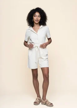 Combi-short éponge en coton bio | écru 