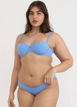 Culotte de bain en matières recyclées | bleu "swim cheeky bikini bottom - dove blue"