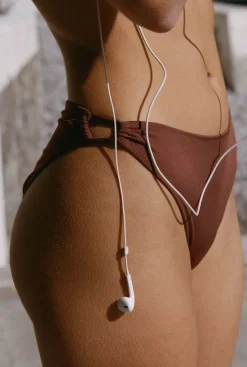 Culotte en matières recyclées | marron "rebecca"