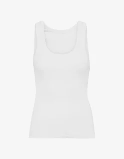 Débardeur côtelé en coton bio | blanc 