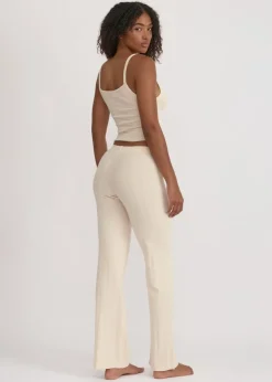 Débardeur de pyjama en coton bio | beige "pointelle top - cloud"