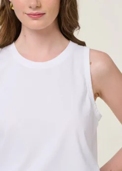 Débardeur en coton bio | blanc