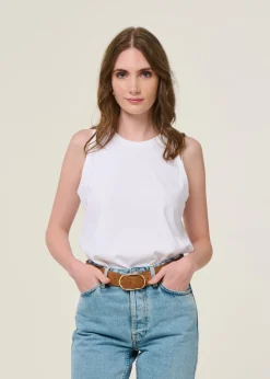 Débardeur en coton bio | blanc