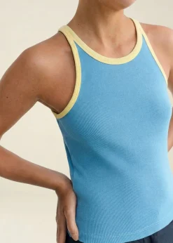 Débardeur en coton bio | bleu "dark dusk harriet top - blue"