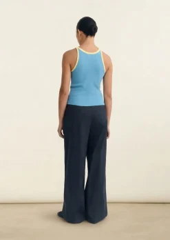 Débardeur en coton bio | bleu "dark dusk harriet top - blue"