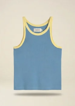 Débardeur en coton bio | bleu 