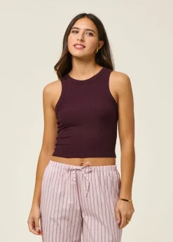 Débardeur en tencel | bordeaux "porto - cherry lacquer"