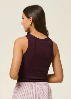 Débardeur en tencel | bordeaux "porto - cherry lacquer"