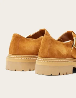 Derbies en cuir certifié | camel 