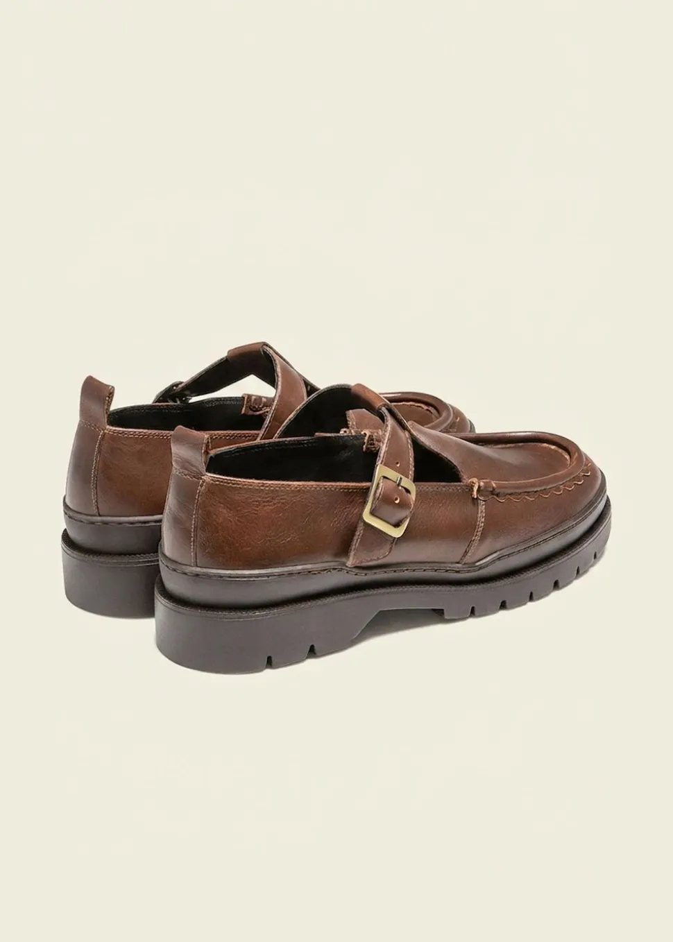 Derbies en cuir certifié | marron "rade oak a marron"