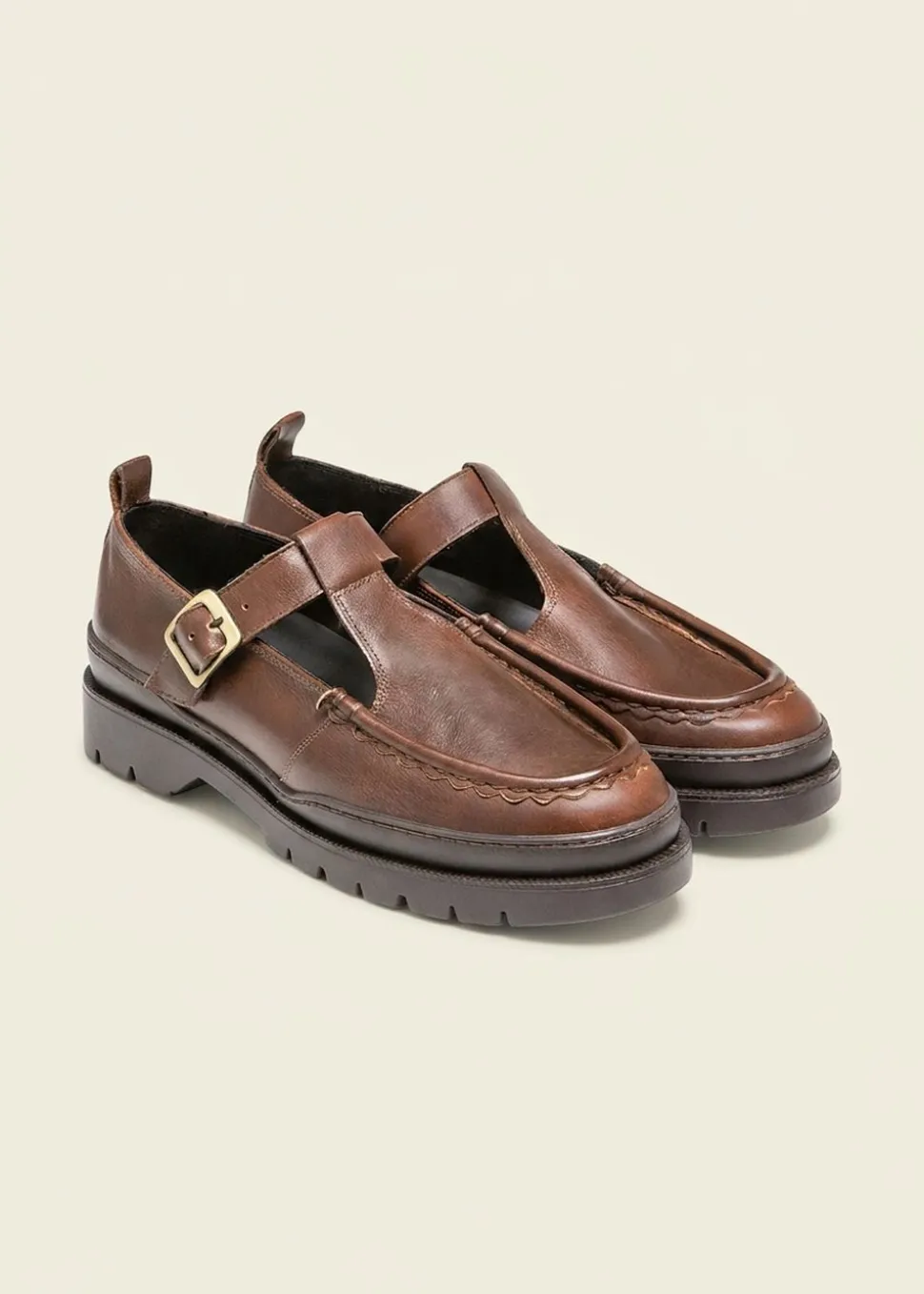 Derbies en cuir certifié | marron "rade oak a marron"