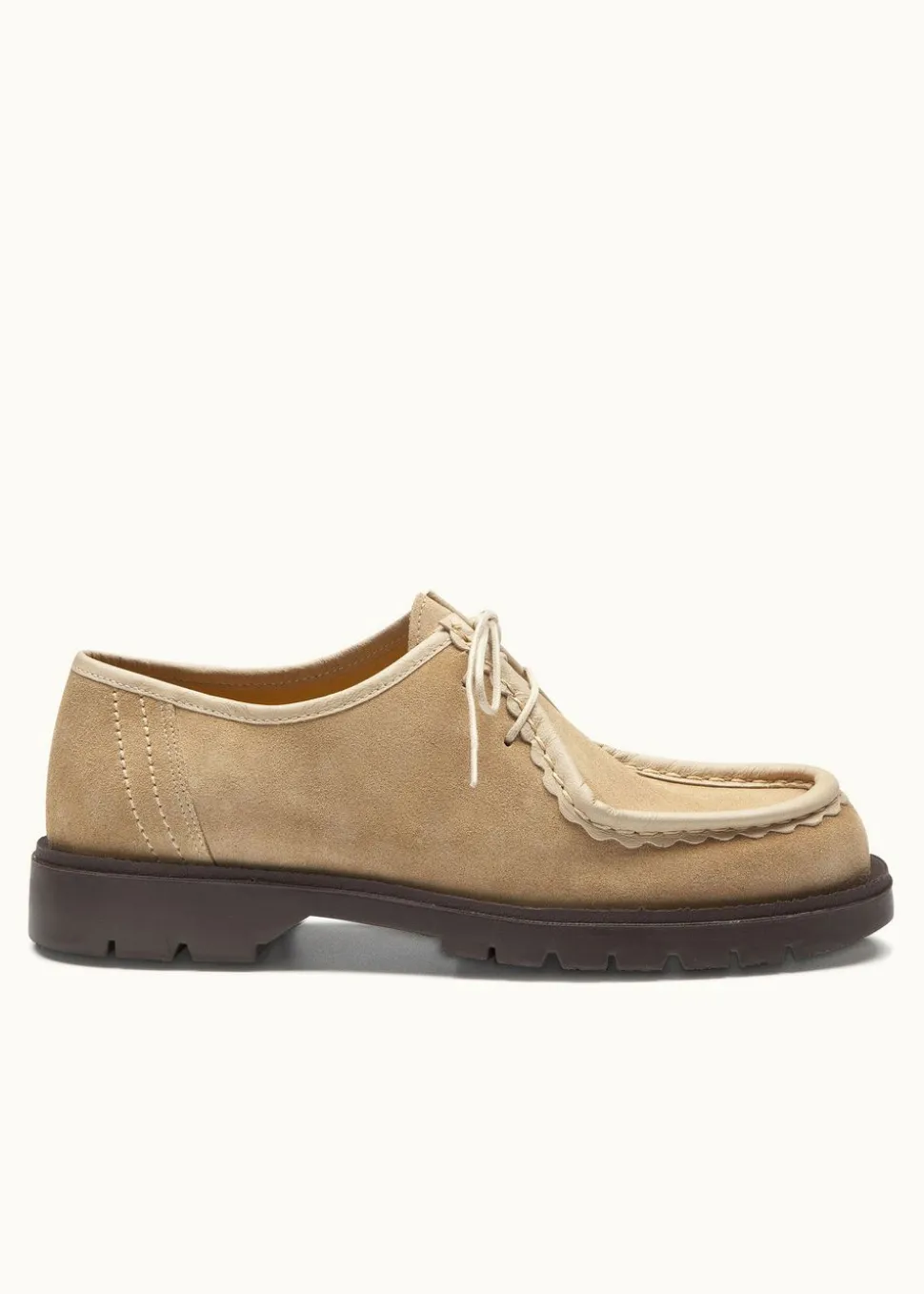 Derbies made in france en cuir suède certifié | beige "padror v beige"