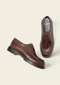 Derbies made in france en cuir grainé tannage végétal |