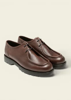 Derbies made in france en cuir grainé tannage végétal |