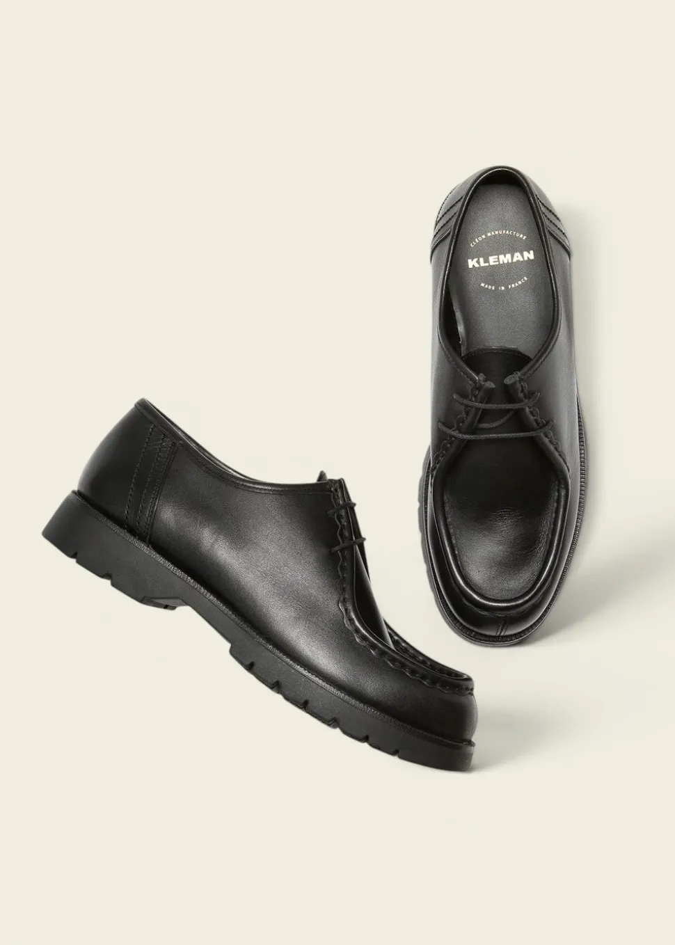 Derbies made in france en cuir certifié | noir "padror noir"