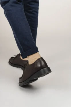 Derbies made in france en cuir certifié | marron "padror marron noir"