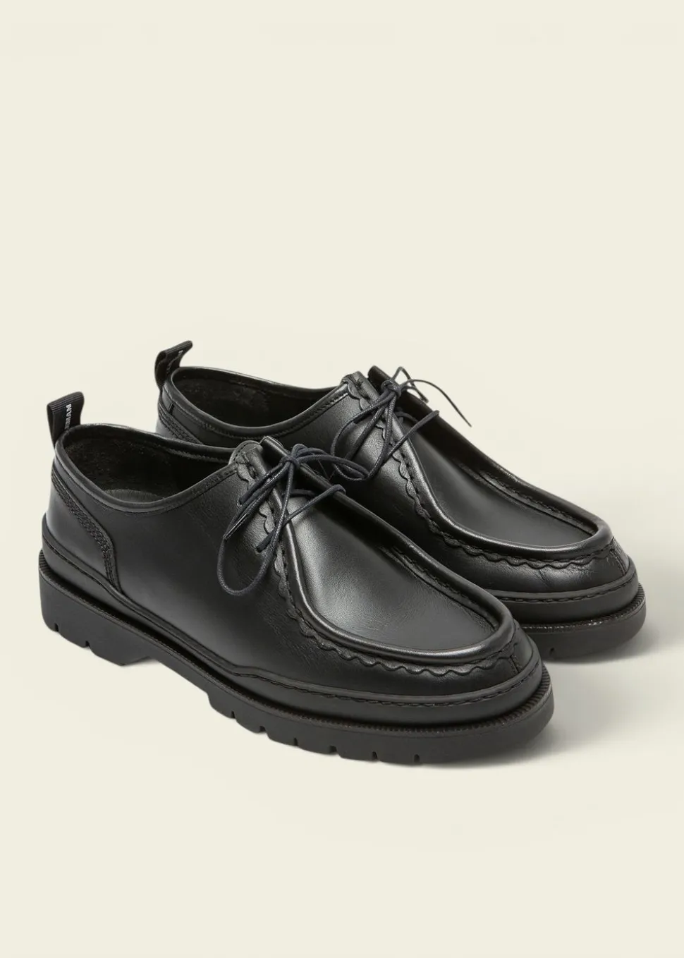 Derbies made in france en cuir certifié | noir "major noir"