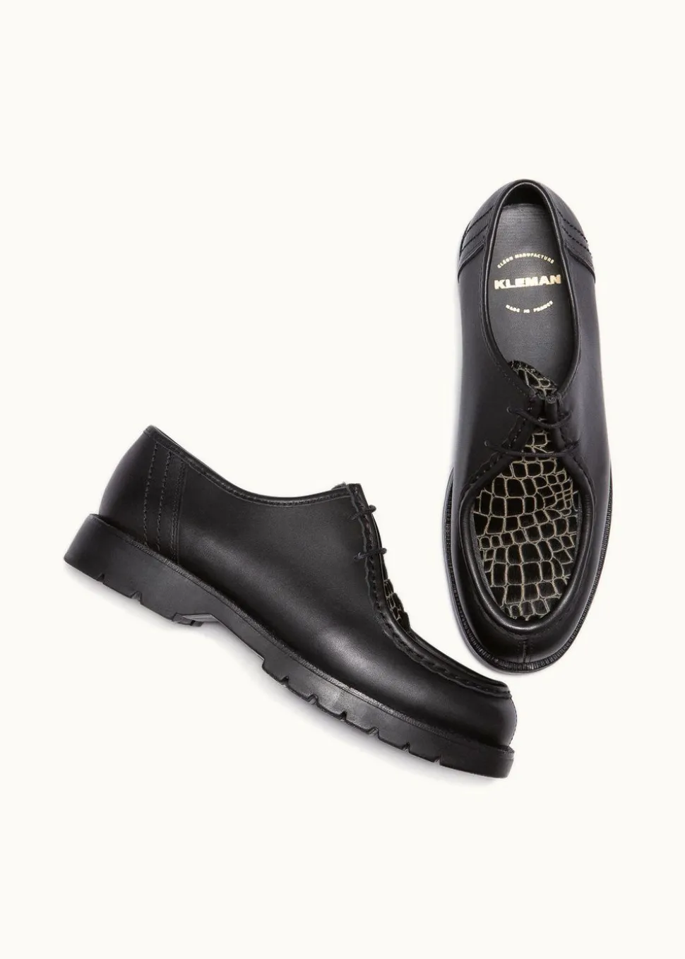 Derbies made in france en cuir certifié | noir "padrini l"