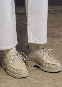 Derbies made in france en cuir velours certifié | beige "major vp oak 2"