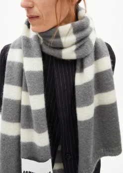 Echarpe en laine biologique et recyclée | gris 