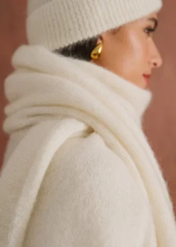 Echarpe en mohair certifié | écru "éléanore"
