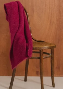 Echarpe en mohair certifié | framboise 