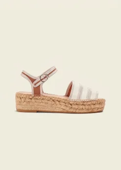 Espadrilles en cuir certifié | beige