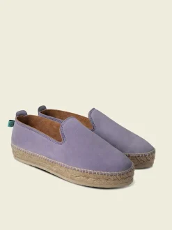 Espadrilles lilas en cuir certifié - sabina velours lavender