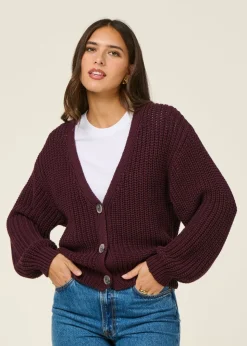 Gilet en coton bio | bordeaux 