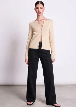 Gilet en coton bio | "glimt - beige"
