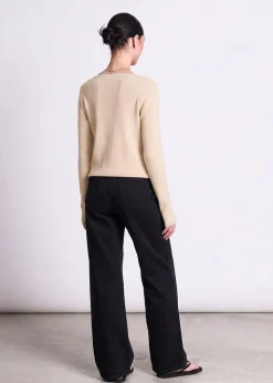 Gilet en coton bio | "glimt - beige"