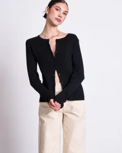Gilet en coton biologique | "glimt - black"