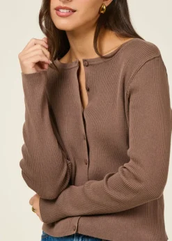 Gilet en coton bio | marron "glimt - clay"