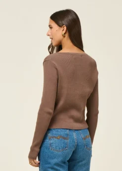 Gilet en coton bio | marron
