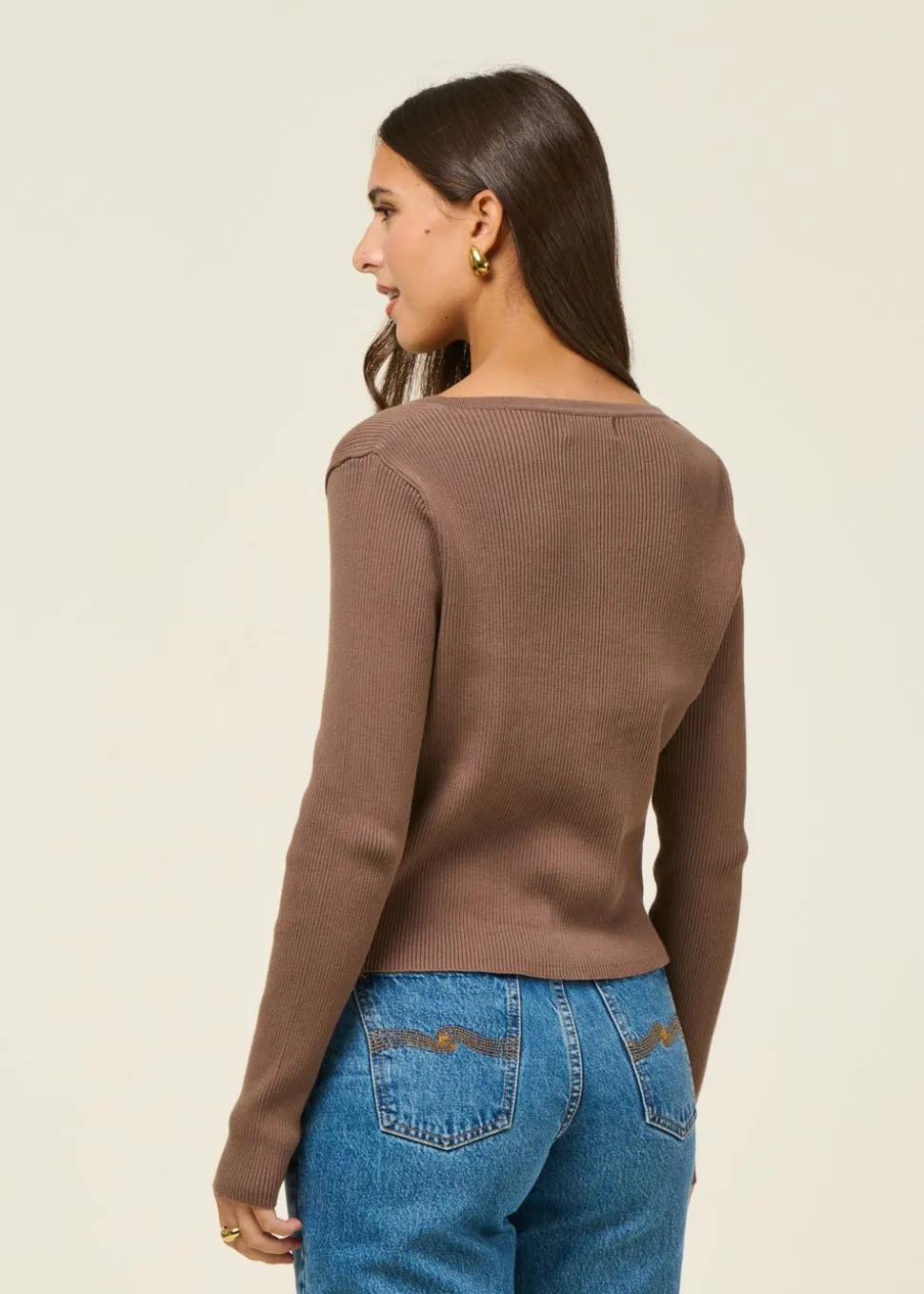 Gilet en coton bio | marron "glimt - clay"