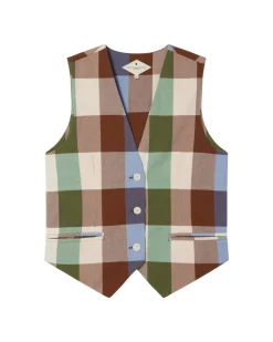 Gilet sans manches en coton bio | multicolore 