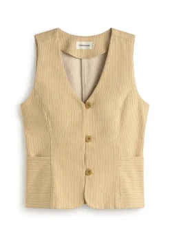 Gilet sans manches | rayé jaune 