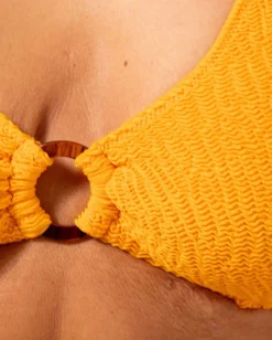 Haut de maillot en matières recyclées | orange "ring scoop top - apricot"