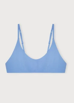 Haut de maillot en matières recyclées | bleu "swim scoop bikini top - dove blue"