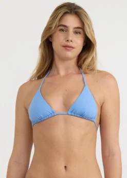 Haut de maillot en matières recyclées | bleu "swim triangle bikini top - dove blue"