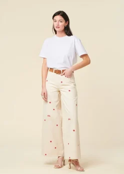 Jean ample en coton bio | écru 