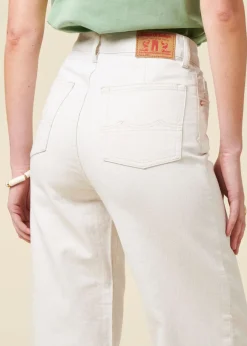 Jean ballon en coton bio | écru "leila - amsterdam undyed"