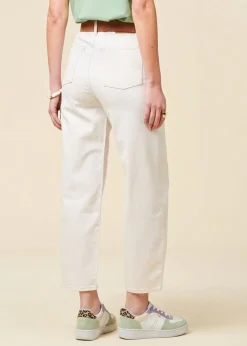 Jean ballon en coton bio | écru "leila - amsterdam undyed"